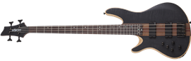 	 		Schecter DIAMOND SERIES Charles Berthoud CB-4 See Thru Black Satin Left Handed 4-String Electric Bass Guitar 2024